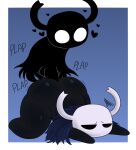  &lt;3 ambiguous_gender annoyed anthro arthropod big_butt black_body butt cloak cloak_only clothing doggystyle duo from_behind_position genitals hi_res hollow_knight horn male male/male penis sex shade_(hollow_knight) shell stones team_cherry the_knight_(hollow_knight) thick_thighs throbbing throbbing_penis void_(hollow_knight) zlut385 