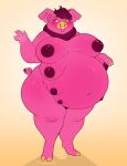 anthro areola belly big_belly big_breasts big_butt breasts butt domestic_pig female flittermilk hi_res hooves huge_butt huge_thighs mammal multi_breast multi_nipple nipples nude overweight overweight_anthro overweight_female pink_body pregnant smile solo suid suina sus_(pig) thick_thighs wide_hips 