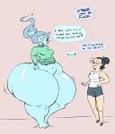  angstrom big_butt blush bottomless butt clothed clothing dialogue duo elemental_creature embarrassed ember_(angstrom) english_text female fire fire_creature huge_butt human humanoid hyper hyper_butt mammal partially_clothed shocked simple_background text thick_thighs 
