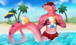  absurd_res anthro hi_res kobold male snorlaxk solo summer 