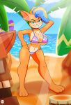  absurd_res activision anthro beach bikini clothing cranebear crash_bandicoot_(series) female hi_res pinup pose seaside solo swimwear tawna_bandicoot 