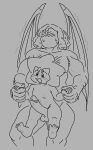  alternate_species ambiguous_gender bigwetslapper duo hand_holding hi_res human humanized humanoid intersex intersex/male kirby kirby_(series) male mammal meta_knight monochrome muscular nintendo on_lap sex sitting_on_lap size_difference thigh_sex unknown_species wings young 