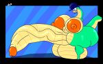  anthro balls big_balls big_breasts big_penis breasts female genitals hi_res huge_balls huge_breasts huge_penis hyper hyper_balls hyper_breasts hyper_genitalia hyper_penis lucy_swallows otterlythicc penis reptile scalie simple_background snake solo 