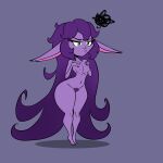  absurd_res blen_bodega breasts female goblin hair hi_res humanoid nipples not_furry nude pubes purple_body purple_hair short_stack small_breasts solo thick_thighs wide_hips 
