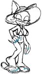  5_toes beach beachwear bikini blue_toenails clothing colored_nails colored_toenails feet female flip_flops foot_ninja15 footwear hi_res humanoid nails rouge_the_bat sandals seaside sega sketch solo sonic_the_hedgehog_(series) swimwear toenails toes 