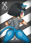  absurd_res anthro blush bodily_fluids clothed clothing cum cum_inside doggystyle duo faceless_character faceless_male fan_character felid feline female from_behind_position genital_fluids hair hi_res male male/female mammal pxp rear_view sega sex short_hair sonic_the_hedgehog_(series) 