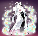  anthro asriel_dreemurr asriel_dreemurr_(god_form) big_breasts breasts crossgender crovirus female fur genitals hair hi_res long_hair nipple_piercing nipples piercing pussy solo undertale undertale_(series) white_body white_fur 