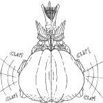  alien alien_humanoid armor ass_clapping big_butt breasts bungie butt butt_focus cellulite destiny_(video_game) destiny_2 exoskeleton female hive_(destiny) humanoid jiggling_butt not_furry nude onomatopoeia plamzdoom rear_view savathun_(destiny) solo sound_effects text 