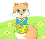  age_difference anthro conker conker&#039;s_bad_fur_day cute_eyes digital_drawing_(artwork) digital_media_(artwork) digital_painting_(artwork) fur japanese_text male mammal rareware red_body rodent roshu39 sciurid solo tail text translated tree_squirrel young younger_male 