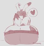  anthro big_butt butt clothing fur hi_res lagomorph leporid male mammal rabbit sketch solo spicysausages spots spotted_body spotted_fur tyke_(tykeus) underwear 
