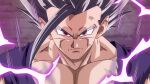  1boy absurdres aura commentary dragon_ball dragon_ball_super dragon_ball_super_super_hero english_commentary gohan_beast grey_hair highres lightning maddnessart muscular muscular_male red_eyes solo son_gohan 