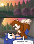  absurd_res anthro archie_comics bed canid canine duo eulipotyphlan fox furniture genitals hedgehog hi_res male male/male mammal miles_prower omatic on_top penis sega sonic_the_hedgehog sonic_the_hedgehog_(archie) sonic_the_hedgehog_(comics) sonic_the_hedgehog_(series) sunrise whoreomatic young 