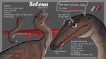  absurd_res alloampere dinosaur feral gallimimus hi_res model_sheet ornithomimid reptile scalie selena_(alloampere) solo theropod violence 