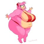  amy_rose anthro big_breasts bikini breasts cleavage clothed clothing eulipotyphlan female hedgehog hi_res huge_breasts mammal overweight sega skimpy solo sonic_the_hedgehog_(series) swimwear thick_thighs totesfleisch8 