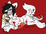  anatomically_correct animal_genitalia animal_penis balls bared_fangs bared_teeth blood blood_on_face blood_on_hand blood_splatter bloodshot_eyes bodily_fluids bone canid canine canine_genitalia canine_penis canis claws creepypasta ear_piercing erection facial_piercing feral feral_with_hair feralmunchies fluffy fluffy_tail genital_fluids genitals glistening glistening_claws glistening_nose hair jeff_the_killer male mammal microsoft_paint nose_piercing nose_ring pawpads paws penis piercing precum red_background ring_piercing septum_piercing septum_ring signature simple_background skull smile snuff solo tail wolf 