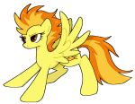  cutie_mark equid equine eyelashes feathered_wings feathers female feral friendship_is_magic hair hasbro mammal muffinz my_little_pony orange_eyes orange_hair orange_tail pegasus simple_background solo spitfire_(mlp) spread_wings tail white_background wings wonderbolts_(mlp) yellow_body yellow_feathers 