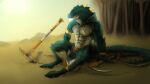  absurd_res anthro axe forest forest_background hi_res isaach0lst kroxigor lizardman male muscular muscular_male nature nature_background plant scalie scar solo sunset tree warhammer_(franchise) warhammer_fantasy weapon 