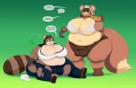  absurd_res after_transformation animal_humanoid anthro belly big_breasts breasts bulge canid canid_humanoid canine canine_humanoid clothing controller costume delivery_(commerce) duo eating eating_pizza fat_arms female food food_delivery game_controller gamer_girl gaming gaming_chair generation_2_pokemon herm hi_res holding_controller holding_object humanoid intersex intersex/female junk_food mammal mammal_humanoid mentalcrash nintendo overweight pawpads pizza pizza_delivery playing_videogame pokemon pokemon_(species) pokemon_clothing pokemon_costume procyonid raccoon raccoon_dog raccoon_tail sitting sitting_on_ground spread_legs spreading switch_controller tanuki tanuki_humanoid tanuki_leaf teddiursa thick_thighs tied_bikini torn_clothing transformation wide_hips 