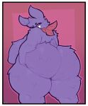  2023 absurd_res anthro big_breasts big_butt biped breasts butt digital_media_(artwork) female generation_1_pokemon gengar hi_res huge_breasts huge_butt hyper hyper_breasts hyper_butt iaredumbo looking_at_viewer narrowed_eyes nintendo nude plump_(character) pokemon pokemon_(species) presenting presenting_hindquarters rear_view simple_background smile solo thick_thighs wide_hips 
