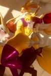  3d_(artwork) anal anal_penetration animal_genitalia animal_penis anthro anthro_on_anthro anthro_penetrated anthro_penetrating anthro_penetrating_anthro armpit_sniffing bandai_namco bed blender_(software) blush braixen canine_genitalia canine_penis clothing crossover digimon digimon_(species) digital_media_(artwork) fellatio furniture generation_6_pokemon genitals group hi_res inner_ear_fluff legwear lying lying_on_bed male male/male male_penetrated male_penetrating male_penetrating_male nintendo on_bed oral penetration penile penis pokemon pokemon_(species) renamon sex sneakyphox sniffing stockings tongue tongue_out trio tuft 