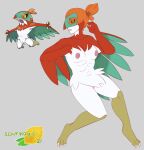  abs anthro athletic bittervow breasts claws feathers female generation_6_pokemon genitals green_body green_feathers hair hawlucha hi_res mask muscular nintendo nipples nude orange_hair pokemon pokemon_(species) pussy red_body red_feathers small_breasts solo white_body white_skin wings yellow_body yellow_eyes yellow_skin 