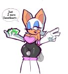  2022 anthro armwear balls bat breasts chaos_emerald cleavage clothed clothing dialogue disembodied_penis duo eks-out elbow_gloves english_text erection eyeshadow female female_focus gem genitals gloves handwear hi_res makeup male mammal one_eye_closed open_mouth open_smile penis rouge_the_bat sega sex simple_background smile solo_focus sonic_the_hedgehog_(series) speech_bubble tan_body tan_skin text thigh_sex white_background wink 