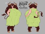  anthro big_breasts big_butt blouse bovid bovine breasts brown_body brown_fur brown_hair butt clothing curved_horn dewclaw_hooves ear_piercing ear_ring english_text european_mythology facial_piercing female freckles freckles_on_shoulders fur greek_mythology grey_background hair half-closed_eyes hi_res hoop_ear_ring hooves horn horn_jewelry horn_ring huge_breasts huge_butt mammal minotaur model_sheet mythology narrowed_eyes nose_piercing nose_ring open_mouth open_smile piercing ring_(jewelry) ring_piercing simple_background smile solo tail tail_tuft text thick_thighs topwear tuft wide_hips wonderslug yak 