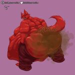 anthro anus anus_peek backsack balls belly big_belly big_butt bodily_fluids bottomwear bottomwear_pull butt canid canine canis clothing clothing_pull cold_quarantine demon digital_media_(artwork) fart fart_cloud farting_at_viewer fur genitals hair huge_belly huge_butt jackal looking_at_viewer male mammal moobs morbidly_obese musk musk_clouds musky_balls musky_butt nude obese open_mouth overweight pants pants_pull signature slob smile solo sweat sweaty_butt tail text the_frosty_chemist thick_thighs tongue vore zici_(johnnyfiveaces) 