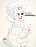  absurd_res anthro ball_squish balls bear belly big_balls big_penis bimbo_(bakery) bimbo_bear bodily_fluids bottom_heavy breasts clothing cum dialogue foreskin genital_fluids genitals hat headgear headwear hi_res huge_balls huge_penis huge_thighs humanoid_genitalia humanoid_penis looking_at_another male mammal moobs n31l_(artist) nipples nude pawpads paws penis precum sitting slightly_chubby small_breasts small_but_hung solo squish text thick_penis thick_thighs white_body wide_hips 