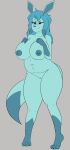  anthro areola big_breasts blue_areola blue_body blue_eyes blue_nipples breasts chubby_female female genitals hair hi_res huge_breasts looking_at_viewer neelu_(sin_cyan06) nintendo nipples nude pokemon pokemon_(species) pussy smile solo teal_body thick_thighs turquoise_markings vexxyvex wide_hips 