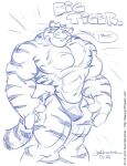  2006 anthro big_muscles bulge clothed clothing cooner felid flexing_both_biceps fur hair huge_abs huge_biceps huge_muscles huge_pecs huge_quads jockstrap jockstrap_only male mammal muscular muscular_anthro muscular_male muscular_thighs navel pantherine signature striped_body striped_fur stripes tail thigh_up tiger toony topless underwear underwear_only unnamed_character 