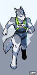  absurd_res action_pose anthro athletic athletic_anthro athletic_female canid canine canis domestic_dog female gasmaskfox harness hi_res husky mammal nordic_sled_dog pose sasha_(gasmaskfox) siberian_husky solo spitz 