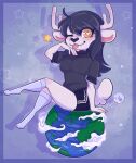  &lt;3 &lt;3_eyes 2021 anthro antlers big_breasts black_hair blue_background bottomwear breasts cel_shading cervine closed_smile clothed clothing cloud continent cosmic_background crossed_legs curvy_figure deer digital_drawing_(artwork) digital_media_(artwork) digitigrade earth eyelashes feet female fingers fluffy fluffy_tail footwear fur furniture giga gym_bottomwear gym_clothing gym_shorts hair hand_on_face hi_res horn hyper legwear looking_at_viewer macro mammal moon mouth_closed one_eye_closed pants pink_body pink_fur pink_inner_ear pink_tongue planet plant pose raised_leg rolled_up_sleeves sea shaded shorts simple_background sitting sitting_on_planet sky smile socks solo space star starry_background starry_sky sweater tail terra_macro thehiggles tongue tongue_out topwear turtleneck water white_antlers wink winking_at_viewer yellow_eyes 