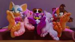  3d_(artwork) amy_rose avian badger bat bird blaze_the_cat digital_media_(artwork) domestic_cat eulipotyphlan feet feetymcfoot felid feline felis female hedgehog hi_res hirundinid mammal mustelid musteline oscine passerine rouge_the_bat sega sonic_boom sonic_riders sonic_the_hedgehog_(series) sticks_the_jungle_badger swallow_(bird) wave_the_swallow 