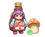  :3 eyeball frilled_sleeves frills hair_ornament hairband heart heart_hair_ornament highres komeiji_satori maple_syrup maplestory orange_mushroom_(maplestory) pink_eyes pink_hair pout profitshame pun slime_(maplestory) third_eye touhou 