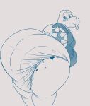  absurd_res anthro big_diaper blush butt butt_focus clean_diaper clothing diaper embarrassed extremius_amphibious hi_res hoodie koopa looking_back male mario_bros nintendo rear_view scalie solo thick_thighs tongue tongue_out topwear 