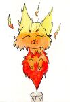  2019 candle cat_smile domestic_cat elemental_(disambiguation) eyelashes eyes_closed felid feline felis fire mammal traditional_media_(artwork) 