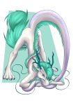  absurd_res angelohoshi dragon eastern_dragon hi_res horn long_body male nude pinup pose solo 