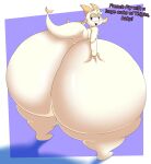  absurd_res ambiguous_gender anthro bedroom_eyes big_butt black_pupils butt chikn_nuggit cyandrive98 dragon english_text exclamation_point fwench_fwy_(chikn_nuggit) hi_res horn huge_butt huge_thighs hyper hyper_butt hyper_hips hyper_thighs looking_back narrowed_eyes nude open_mouth pupils purple_eyes scalie seductive solo text thick_thighs white_body wide_hips 