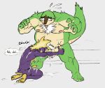  5_fingers 5_toes after_fellatio after_oral after_sex amped_toxtricity anthro anthro_on_anthro anthro_on_male athletic athletic_anthro athletic_male ball_tuft balls belly big_belly bodily_fluids chesnaught chest_tuft coughing countershading covering covering_mouth cum cum_drip cum_on_back cum_on_body cum_on_chest cum_on_face cum_on_ground cum_on_leg dama624 dripping duo english_text erection feet fingers flaccid flying_sweatdrops generation_6_pokemon generation_8_pokemon genital_fluids genitals gesture green_body kneeling looking_down_at_partner male male/male muscular muscular_anthro muscular_male nintendo nipples nude_male outstretched_arm penis pokemon pokemon_(species) profanity purple_body shocked simple_background standing sweat sweatdrop tail tan_body tan_countershading tears text thought_bubble thumbs_up toes tongue tongue_out toxtricity tuft wiping_mouth yellow_body yellow_countershading yellow_penis 