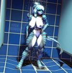  2023 3d_(artwork) abs anthro areola artist_name athletic athletic_anthro athletic_female barely_visible_genitalia barely_visible_pussy bathing bedroom_eyes belly_tattoo big_areola big_breasts black_body black_scales blue_body blue_eyes blue_hair blue_highlights blue_scales blue_stripes breasts claws curvaceous curvy_figure detailed_background digital_media_(artwork) feet female fin fingers fish genitals hair hand_on_hip hand_on_own_hip highlights_(coloring) long_tail looking_at_viewer marine multicolored_hair muscular muscular_anthro muscular_female muscular_thighs narrowed_eyes nika_sharkeh nipple_piercing nipples nude piercing ponytail pussy scales seductive shark sharp_teeth shower showering smile solo source_filmmaker striped_body striped_scales stripes tail tattoo teeth thick_thighs toe_claws toes two_tone_hair viper-desires voluptuous water watermark white_body white_hair white_scales wide_hips 