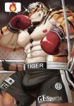  abs anthro biceps bodily_fluids felid fur hi_res male mammal miazuma_shouki muscular muscular_male nipples pantherine pecs solo striped_body striped_fur stripes sweat tiger vein veiny_muscles 