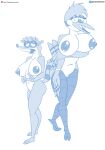  anthro avian avian_feet bird blue_jay breasts cartoon_network corvid crossgender duo el-loko female female/female genitals hi_res jay_(bird) mammal mordecai_(regular_show) new_world_jay oscine passerine procyonid pussy raccoon regular_show rigby_(regular_show) 