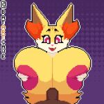  2023 animated anthro areola batartcave big_areola big_penis bodily_fluids breast_play breasts cum duo female fennekin first_person_view fur generation_6_pokemon genital_fluids genitals huge_areola huge_penis hyper hyper_areola hyper_genitalia hyper_nipples hyper_penis male male/female male_pov nintendo nipples open_mouth open_smile penis pokemon pokemon_(species) sex simple_background smile titfuck yellow_body yellow_fur 