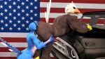  3d_(artwork) accipitrid accipitriform anal anthro avian bald_eagle balls big_butt bird bird_(petruz) blue_jay bubble_butt butt corvid digital_media_(artwork) duo eagle erection eyes_closed face_in_ass feathers female female_rimming_male flag genitals hand_on_butt hi_res jay_(bird) kyleroo male male/female muscular muscular_male new_world_jay nude oral oscine passerine penis petruz_(copyright) rimming sea_eagle sex source_filmmaker stars_and_stripes truck_(vehicle) united_states_of_america vehicle 