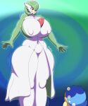  2023 5_fingers absurd_res alternate_version_at_source ambiguous_gender big_breasts blue_body blush body_size_growth breast_expansion breasts curvy_figure duo english_text expansion female feral fingers gardevoir generation_3_pokemon green_body green_hair green_skin hair hi_res huge_breasts humanoid humanoid_hands justjake nintendo nipple_outline not_furry_focus onomatopoeia pokemon pokemon_(species) red_eyes shocked size_transformation sound_effects spheal standing text thick_thighs transformation voluptuous voluptuous_female white_body white_skin wide_hips 