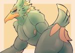  anthro avian bird breath_of_the_wild butt feather_hands feathers lofihill looking_at_viewer male muscular muscular_anthro muscular_male nintendo revali rito solo tail_feathers the_legend_of_zelda 