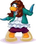  absurd_res avian bird blue_clothing blue_jacket blue_topwear brown_hair burgundy_pants clothed clothing club_penguin female footwear frilly_shirt full-length_portrait hair hi_res jacket jewelry long_hair looking_aside musical_note necklace official_art open_clothing open_jacket open_mouth open_topwear penguin portrait shirt shoes solo topwear unknown_artist white_clothing white_shirt white_topwear yellow_clothing yellow_footwear 