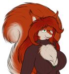 absurd_res anthro big_breasts bra breasts chest_tuft cleavage clothed clothing eyewear female glasses hi_res lace_bra leksi leksi_(artist) looking_at_viewer mammal rodent sciurid smile solo sweater tail topwear tree_squirrel tuft underwear 