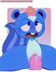  anthro dildo female genitals happy_tree_friends hi_res mammal mephitid mu_(artist) petunia_(htf) pussy sex_toy skunk solo 